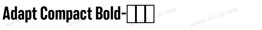 Adapt Compact Bold字体转换